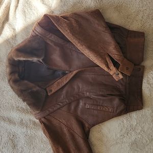 Vintage batwing leather jacket